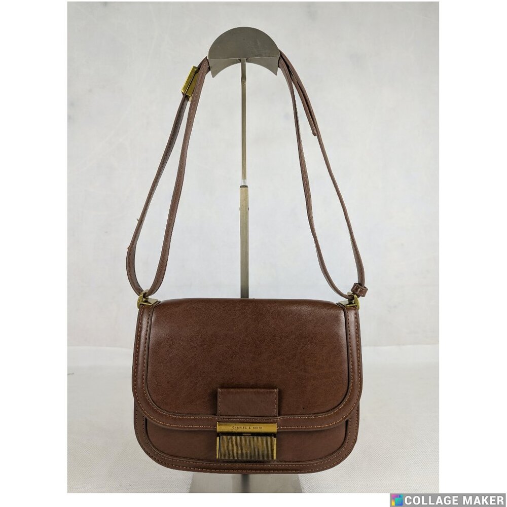 Charles & Keith Charlotte bag Dark Brown Shoulder Bag